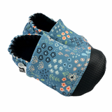 Blue Floral Soft Sole Shoes