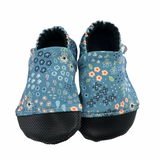 Blue Floral Soft Sole Shoes