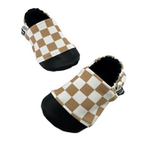 Tan Check Soft Sole Shoes